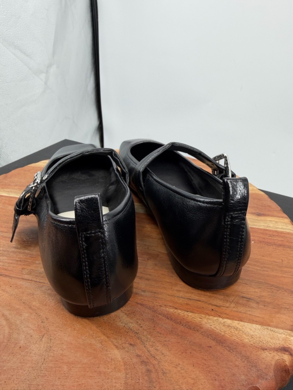 Dolce Vita Arora ballet flats black leather Mary Jane buckle sz 7.5 square toe - Picture 4 of 7